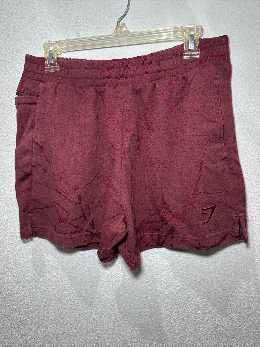 Gymshark Burgundy 5 inch power Shorts